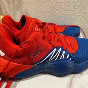 adidas Men's Red and Blue Athletic Shoes Marvel X